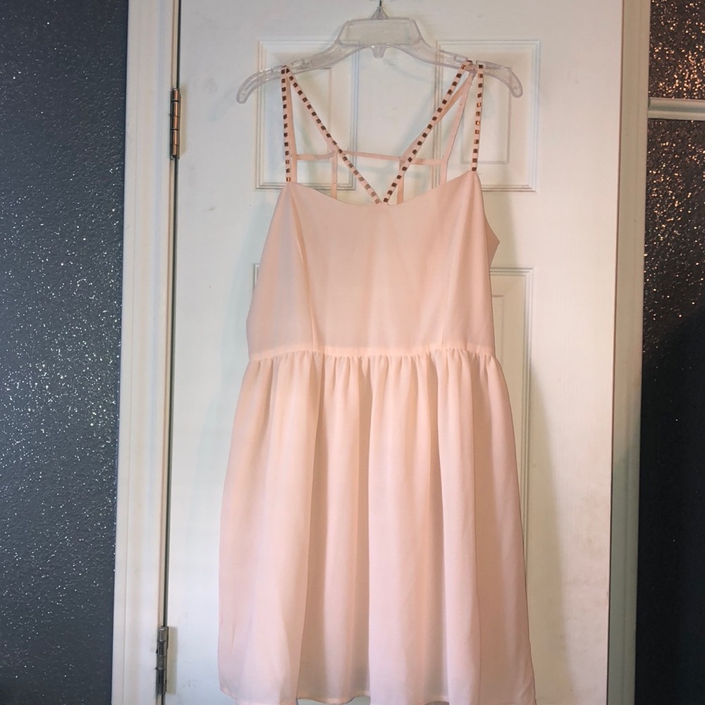 Blush pink flowy dress